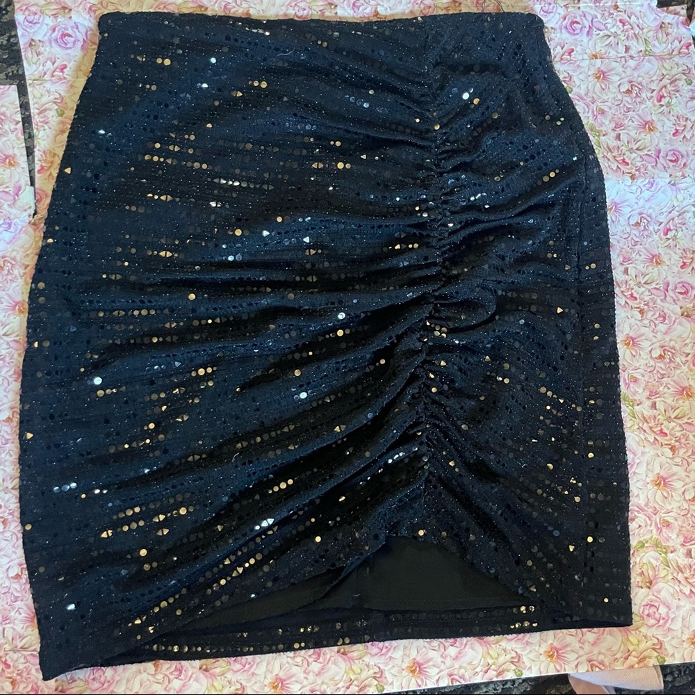 Windsor black sequin mini skirt